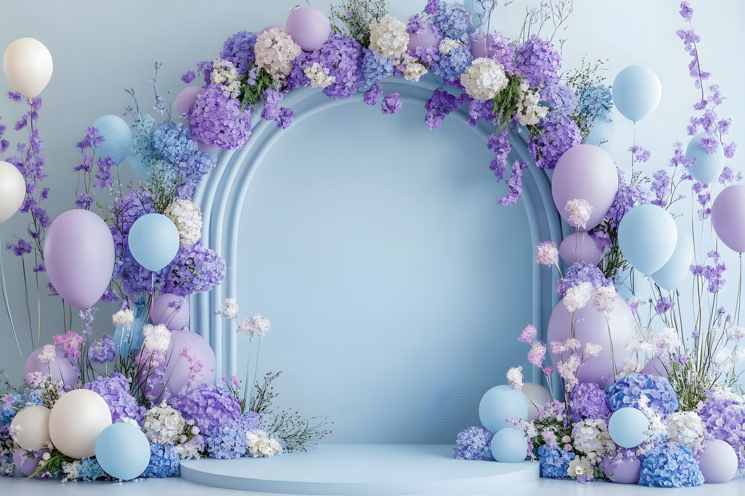 Toile de fond Fête des Mères Ballon Lavande Florale Rêveuse GQ2-198