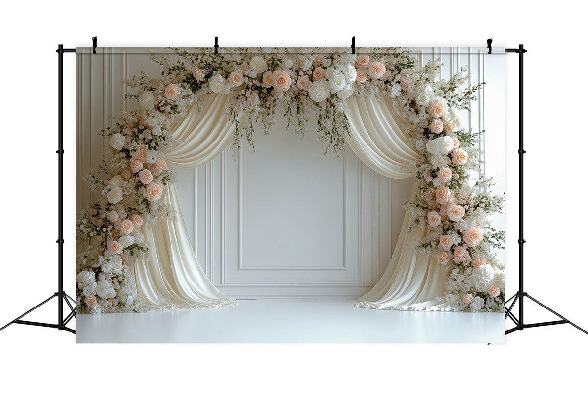 Toile de fond Photo Fête des Mères Drapé de Rose Romantique Douce GQ2-200