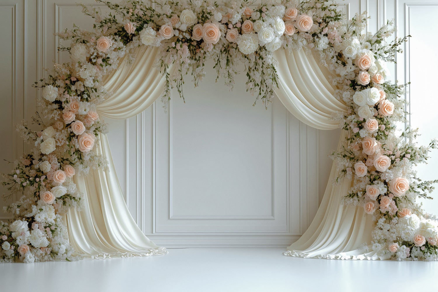 Toile de fond Photo Fête des Mères Drapé de Rose Romantique Douce GQ2-200
