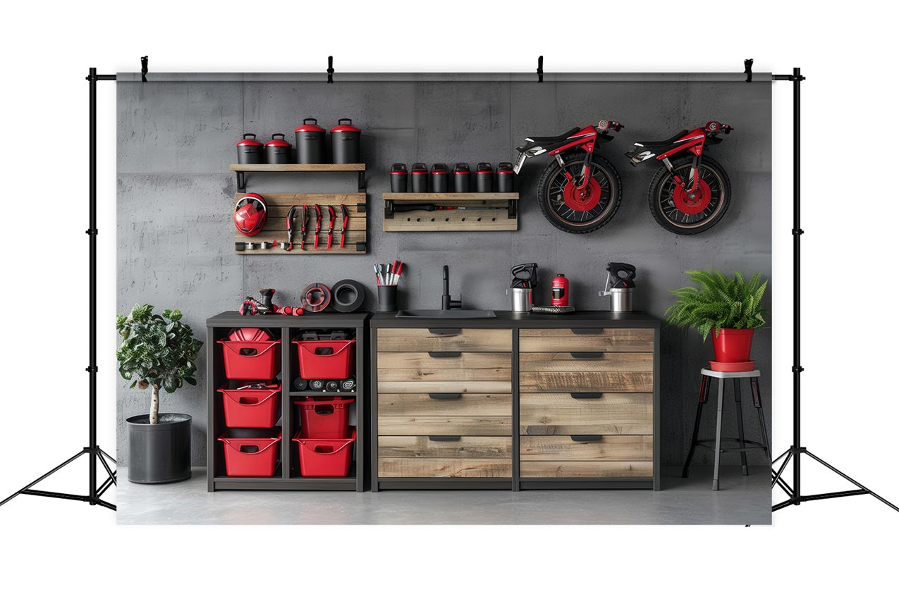 Toile de fond Fête des Pères Atelier Outils Scène GQ2-213