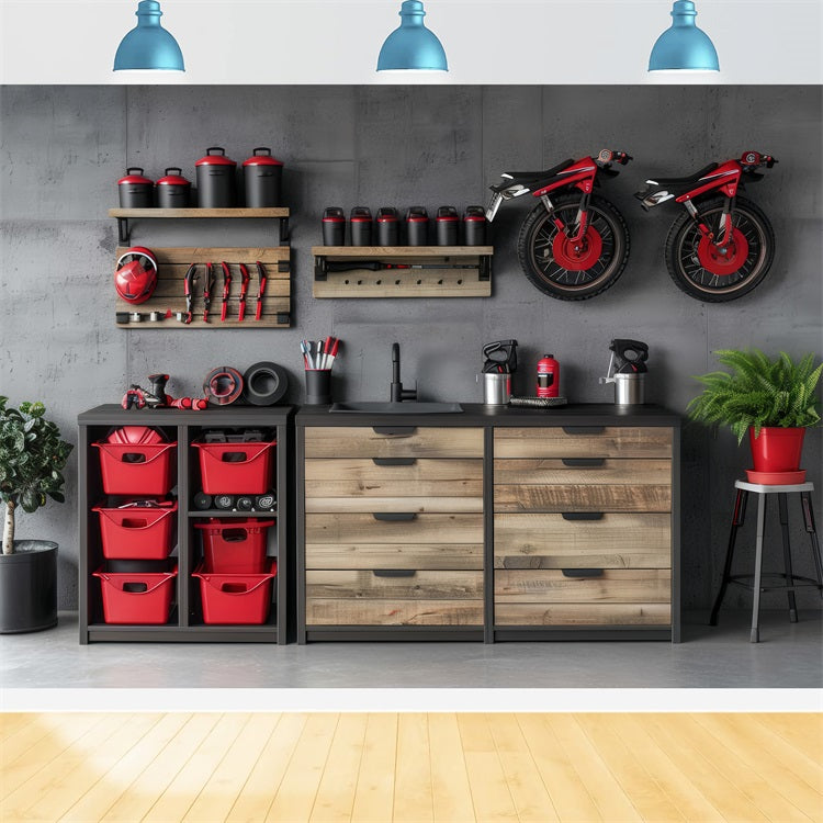 Toile de fond Fête des Pères Atelier Outils Scène GQ2-213