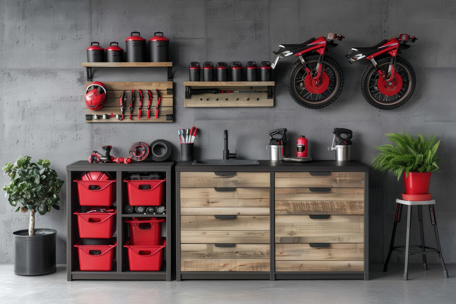 Toile de fond Fête des Pères Atelier Outils Scène GQ2-213