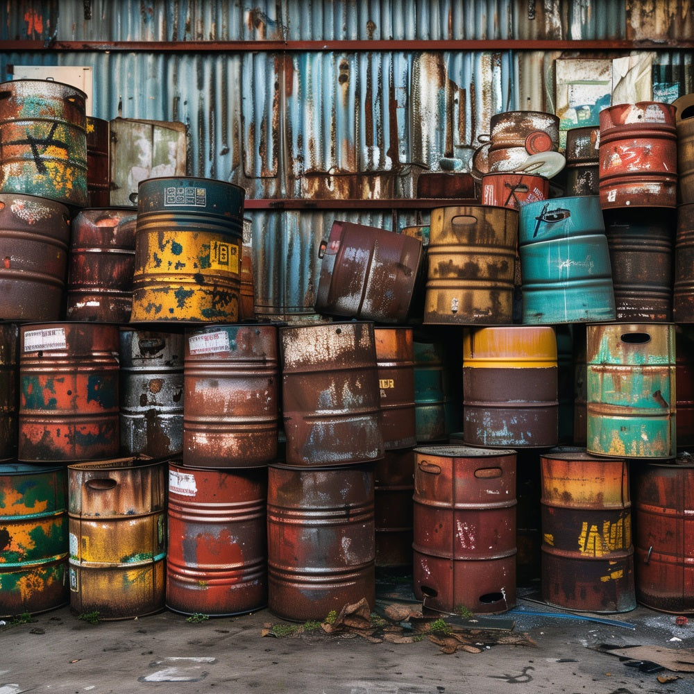 Toile de fond Fête des Pères Idées Photo Baril d’Huile Industriel GQ2-217