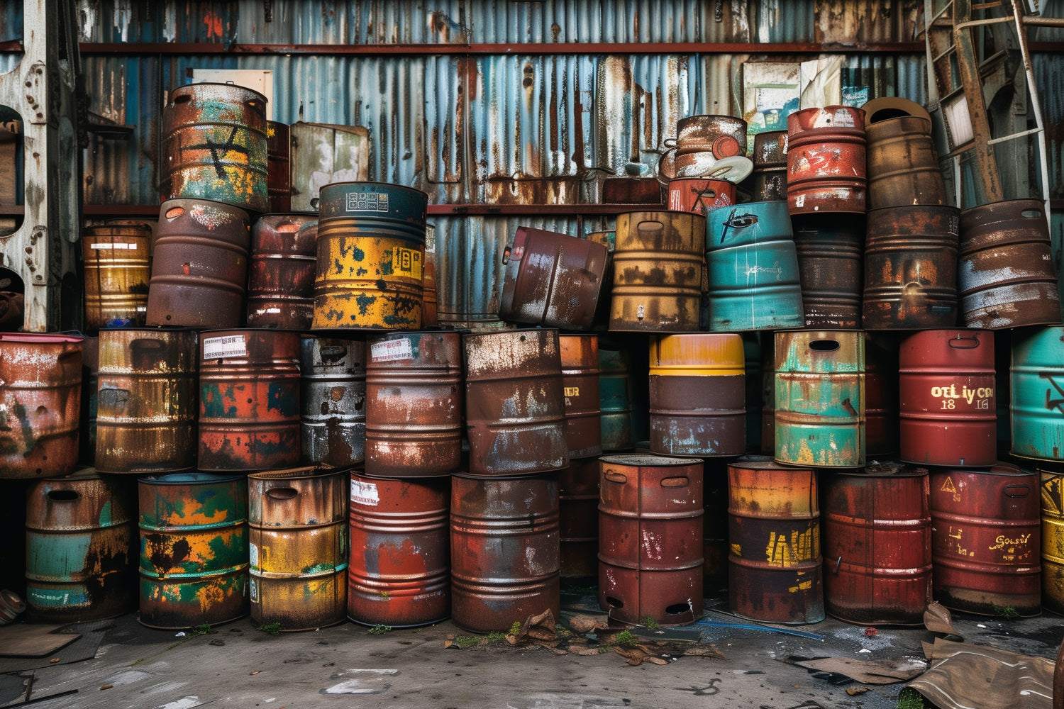 Toile de fond Fête des Pères Idées Photo Baril d’Huile Industriel GQ2-217