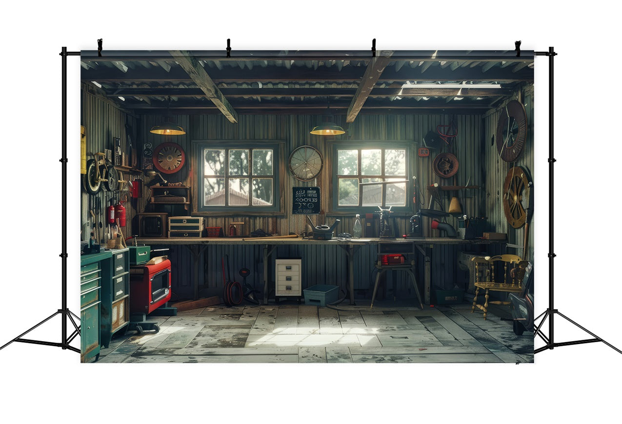 Toile de fond Pour Fête des Pères Outils Rétro Artisanat GQ2-218