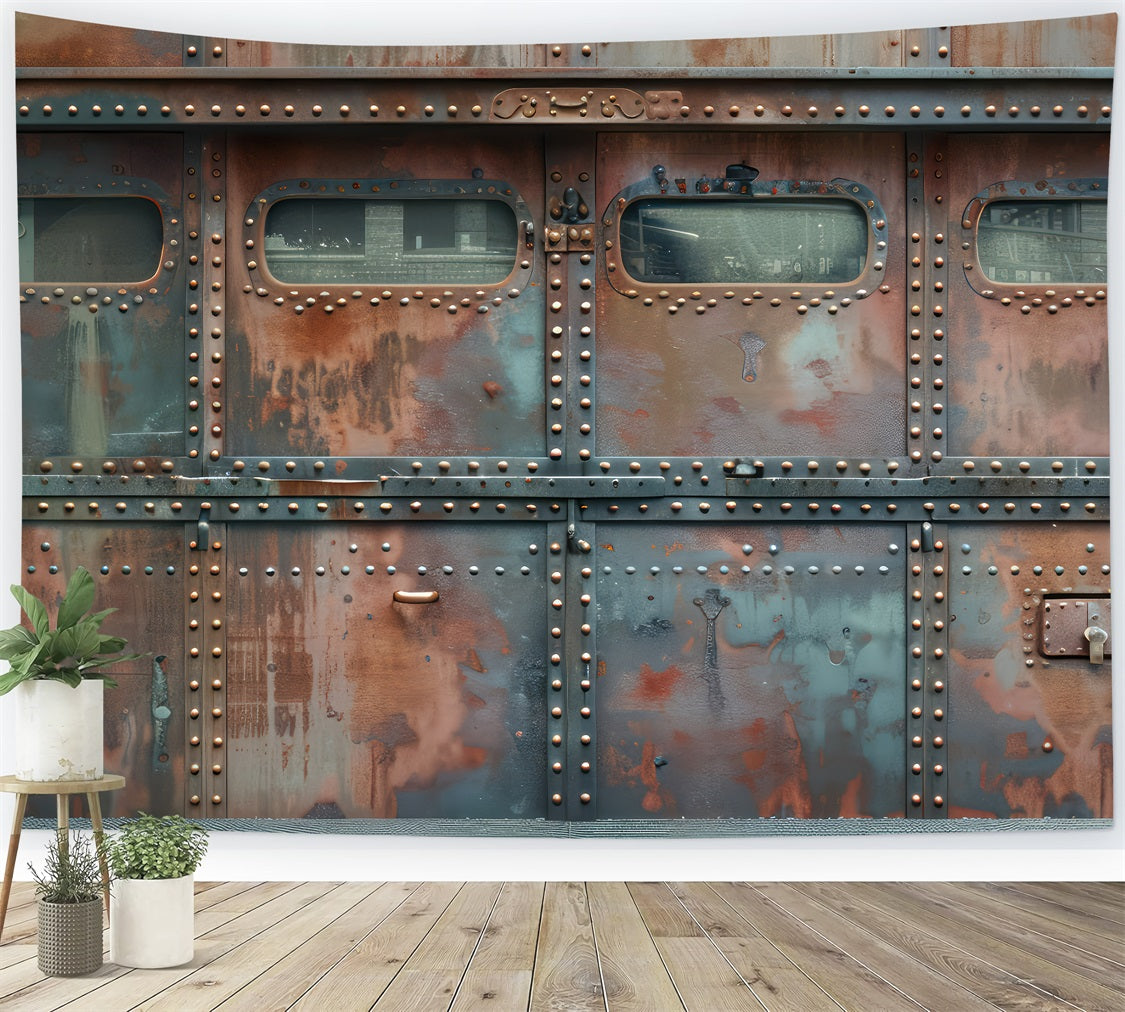 Toile de fond Fête des Pères Panneau Acier Riveté Vintage GQ2-219