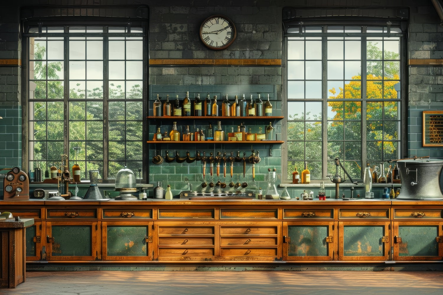 Toile de fond Fête des Pères Design Industriel Laboratoire Scientifique GQ2-225