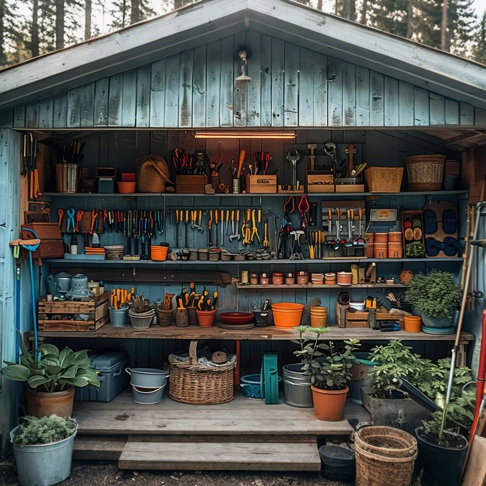 Toile de fond Fête des Pères Établi en Bois Outils GQ2-230