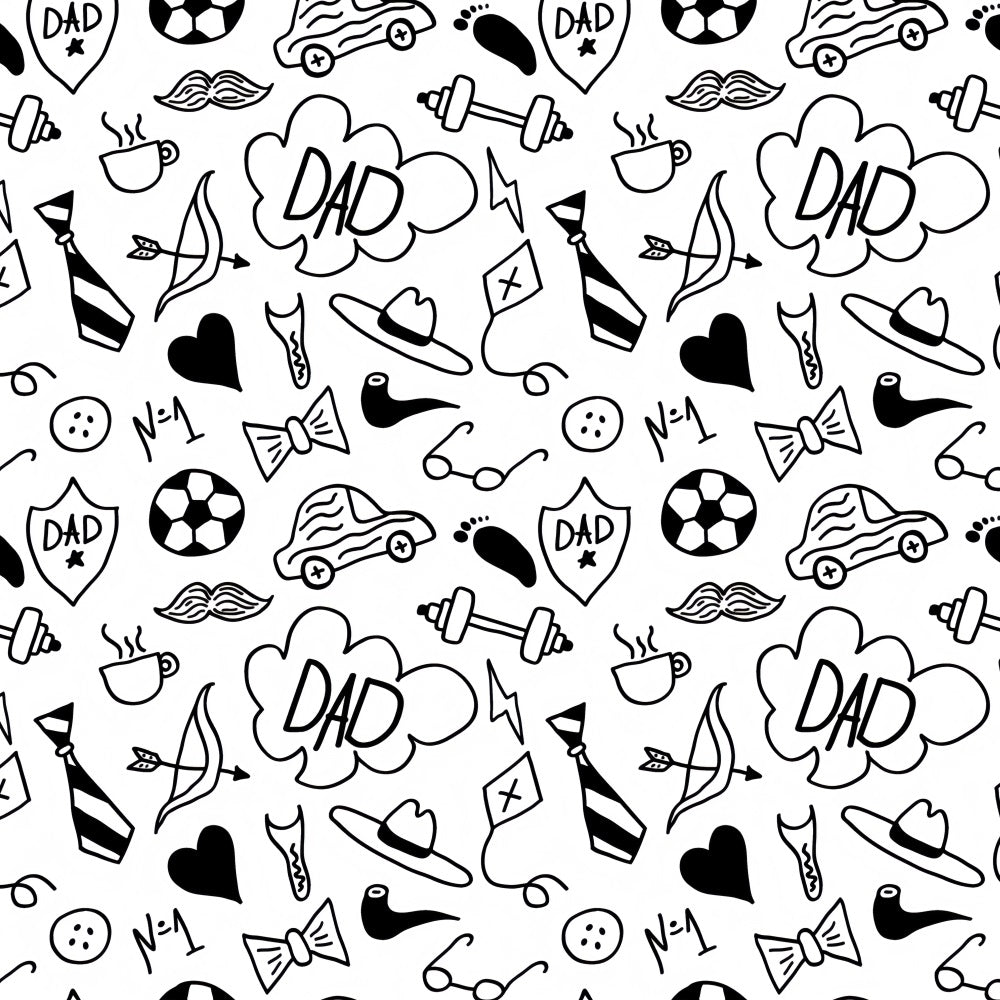 Toile de fond Fête des Pères Photo Esquisse Amusante Dessin Animé GQ2-236