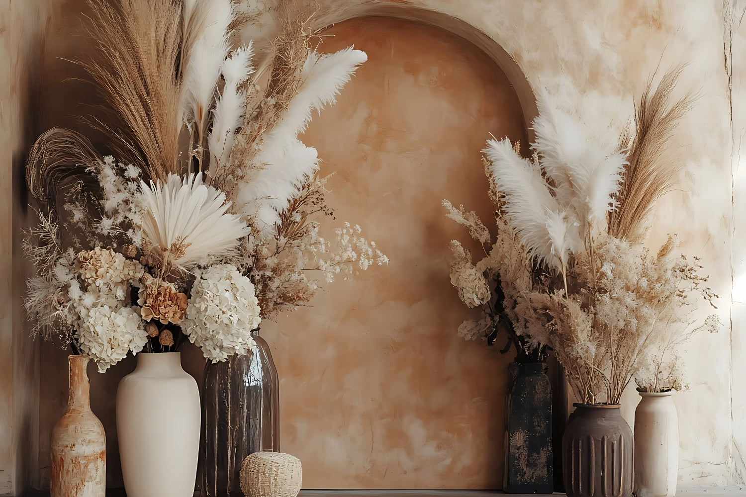 Toile de Fond pour la Fête des Mères Arche Florale Bohème Vintage GQ2-91