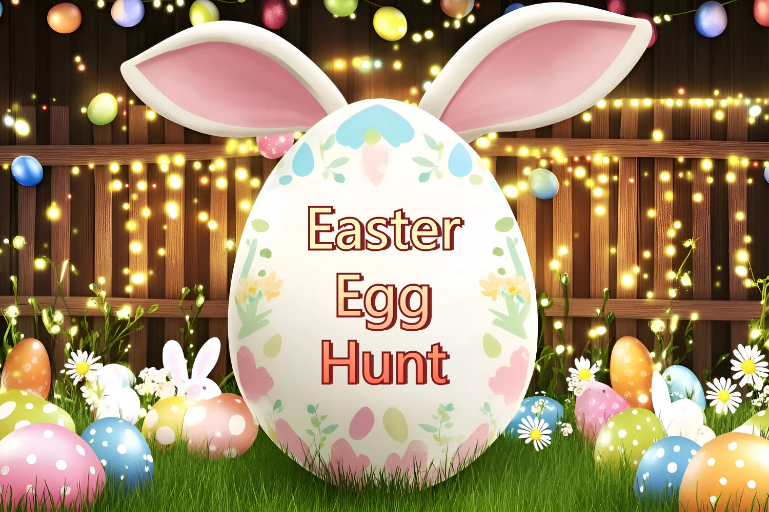 Toile de fond Studio Photo Pâques Chasse aux Œufs Festive Lumineuse Personnalisée GQ3-208