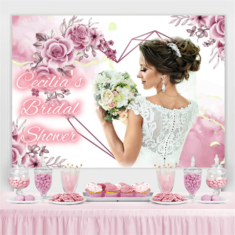 Toile de fond Personnalisée Mariage Personnalisable Jardin de Roses de Rêve GQ3-236