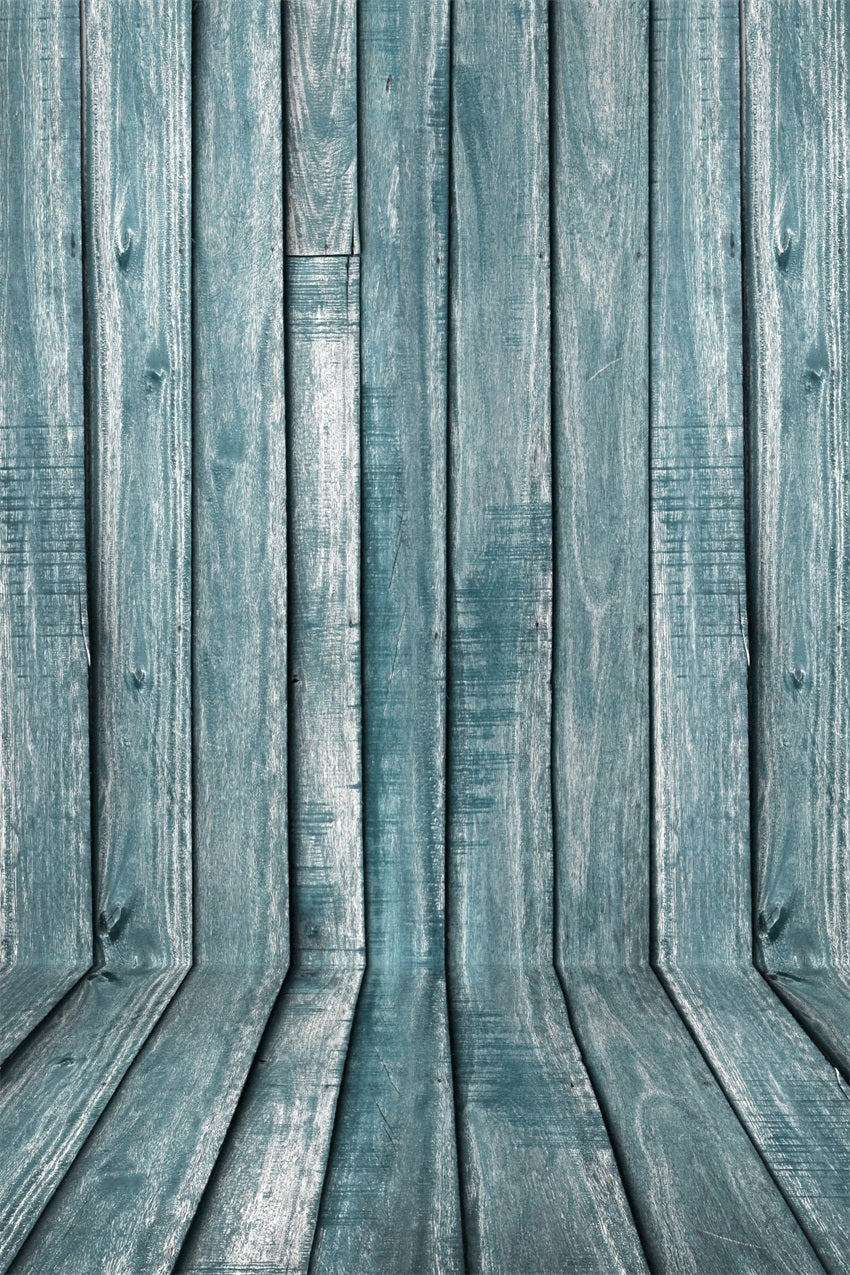 Toile de fond Sol Bois Mur Bleu Plancher GQ4-100