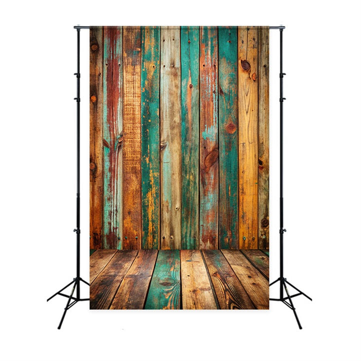 Toile de fond Forêt Style Plancher Multicolore GQ4-103