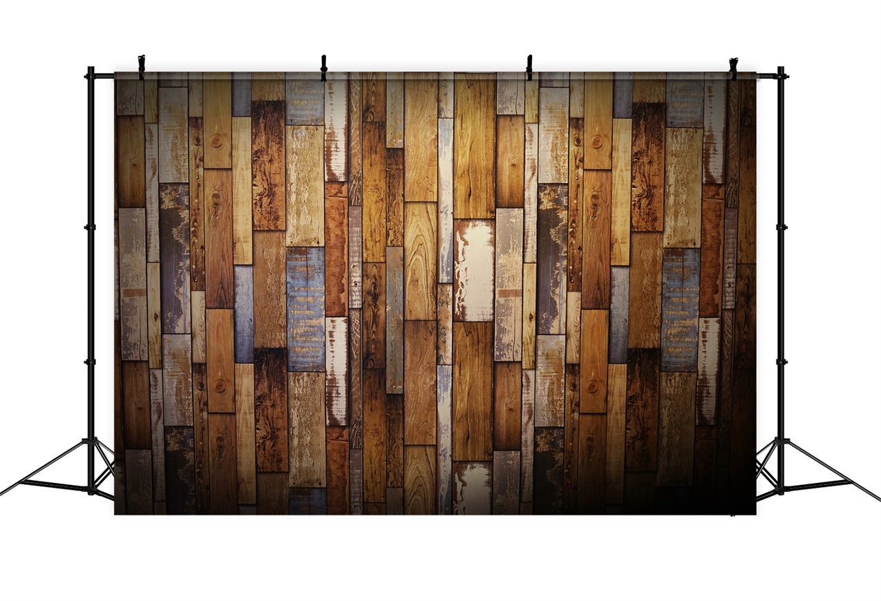 Toile de fond Bois Foncé Mur Patchwork GQ4-105