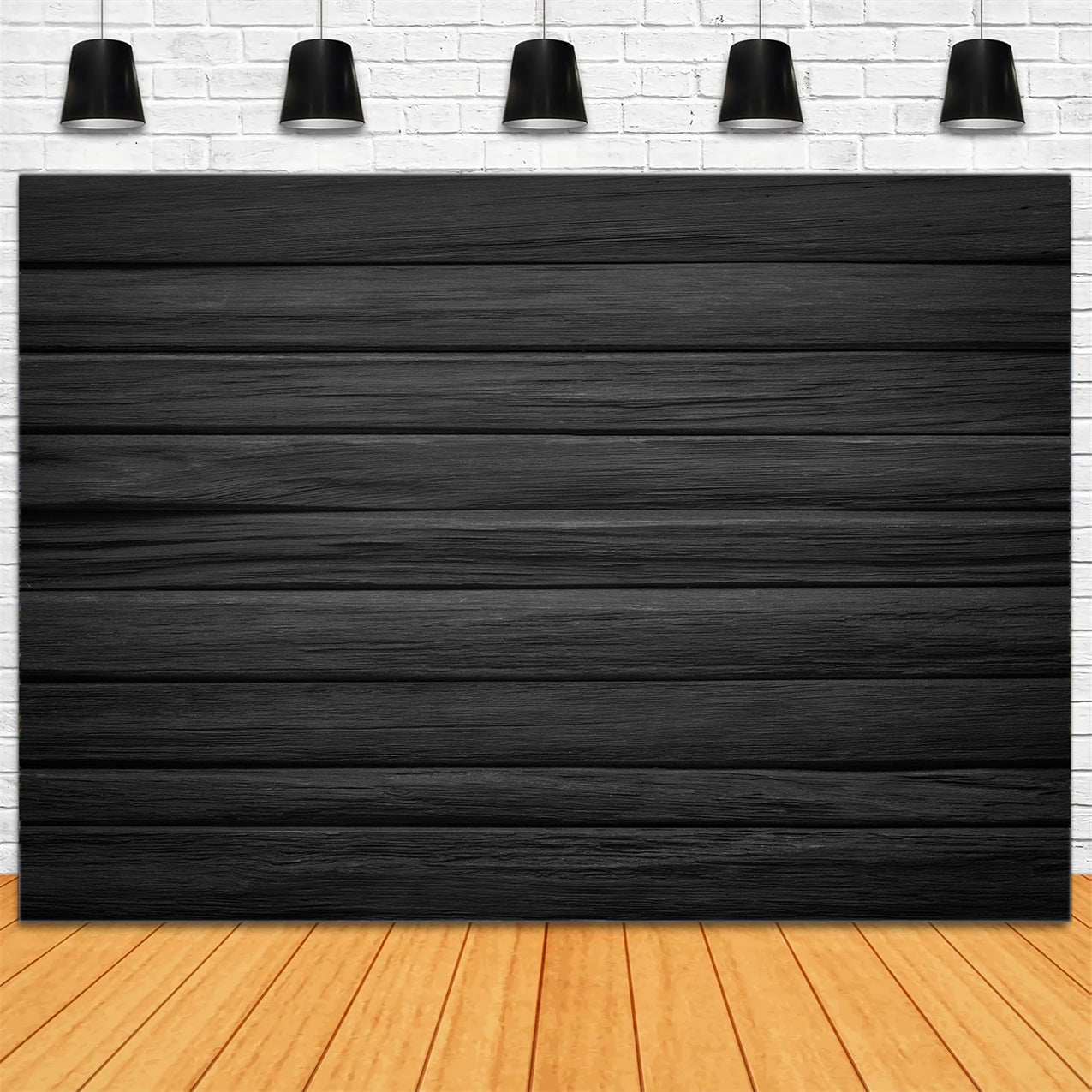 Toile de fond Bois Noir Mur Noir GQ4-110