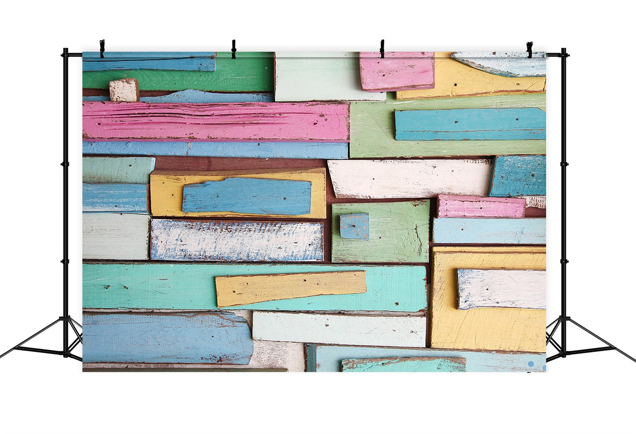 Toile de fond Panneau Bois Planches Peintes GQ4-115