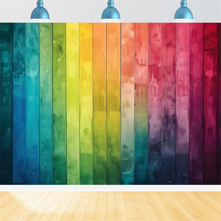 Toile de fond Bois Multicolore Vibrant GQ4-129