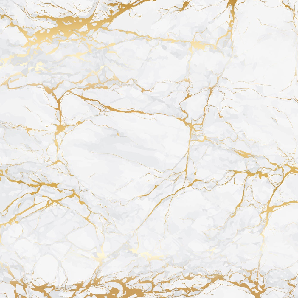 Toile de fond Photographie Marbre Blanc Fissures Dorées GQ4-145