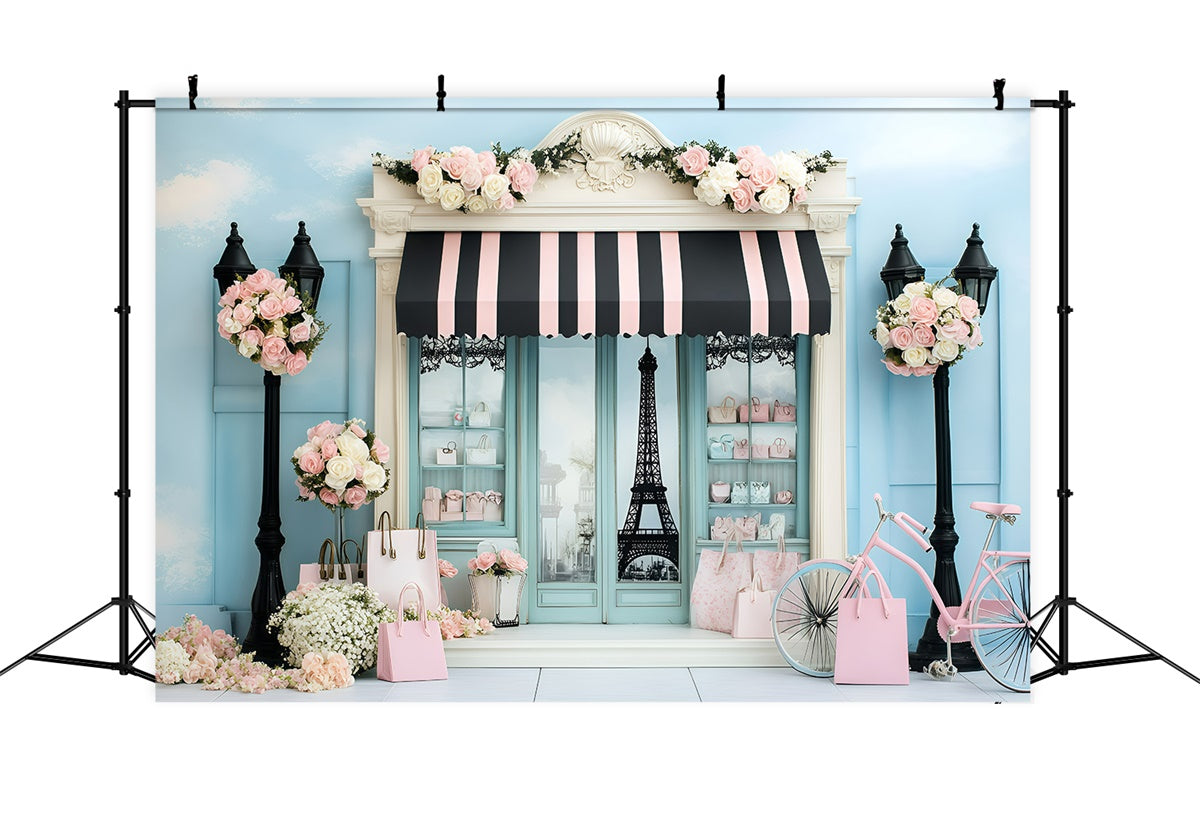 Toile de fond Paris Vitrine Mode Vélo GQ4-163