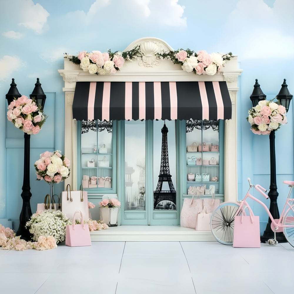 Toile de fond Paris Vitrine Mode Vélo GQ4-163