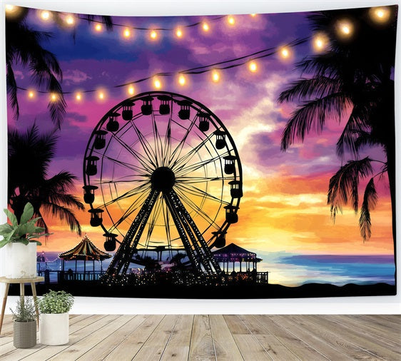 Toile de fond Été Carnaval Nocturne Tropical GQ4-289