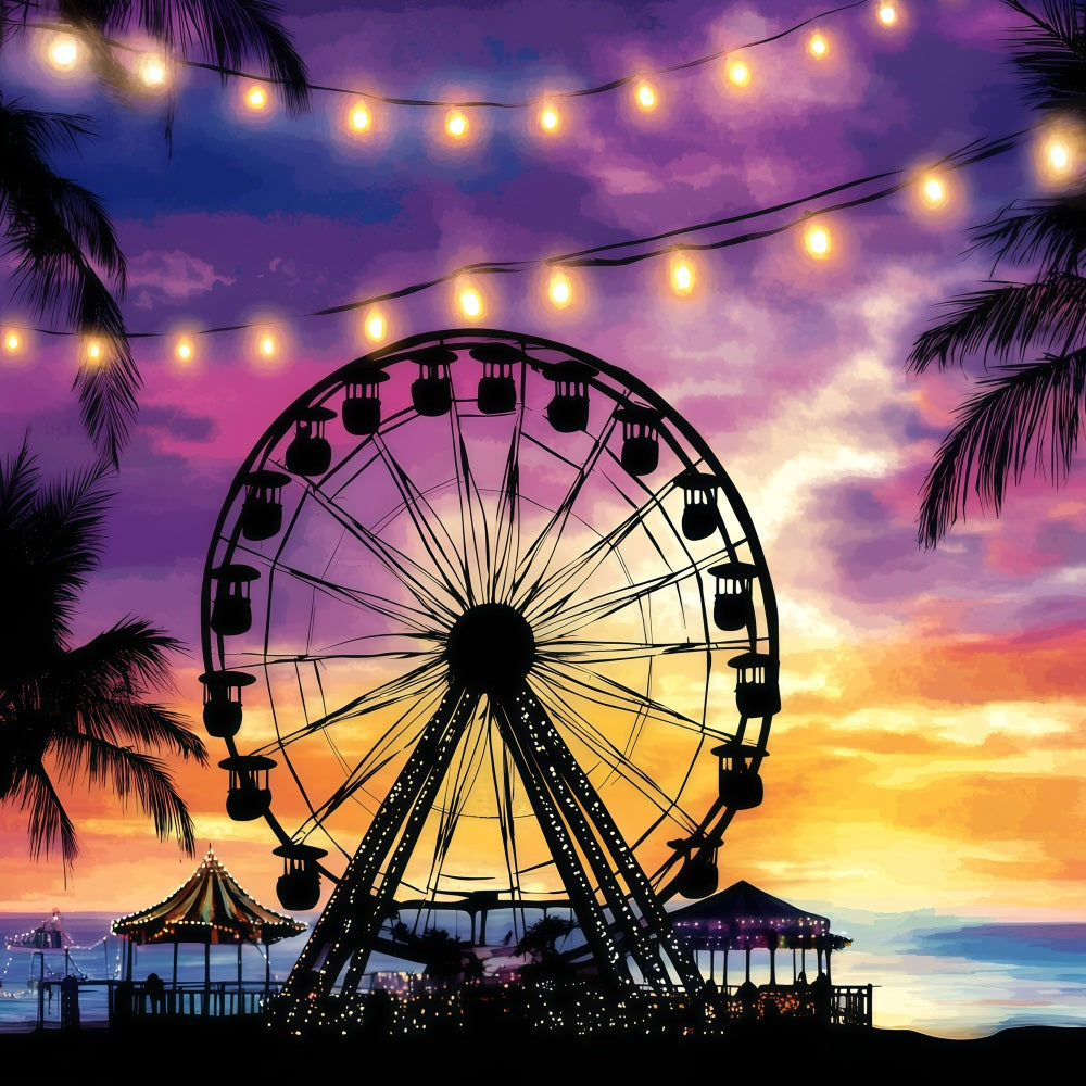 Toile de fond Été Carnaval Nocturne Tropical GQ4-289