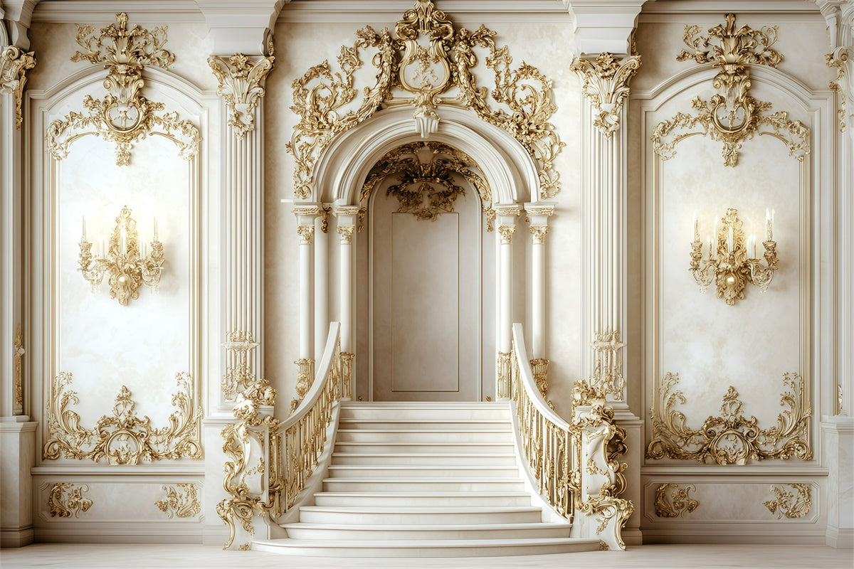 Toile de fond Retro Photo Hall Baroque Glamour Vintage GQ4-304