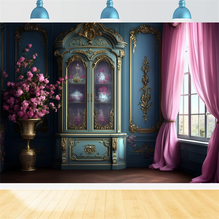 Toile de fond Victorienne Photo Chambre Française Élégante Vintage GQ4-313