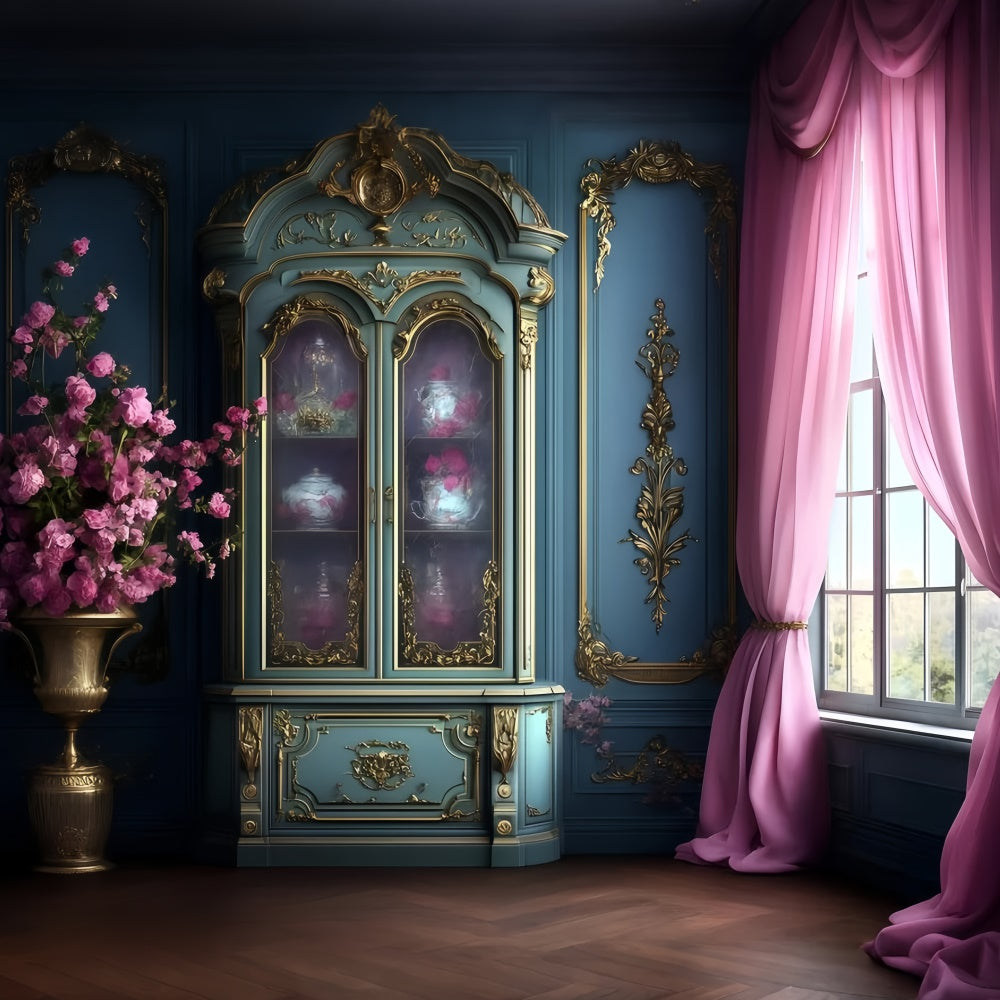 Toile de fond Victorienne Photo Chambre Française Élégante Vintage GQ4-313