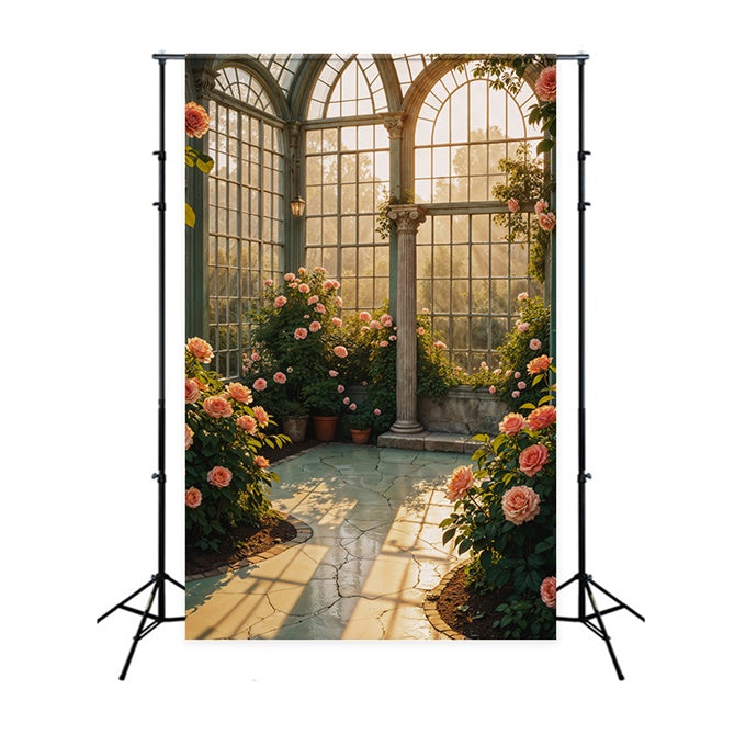 Toile de fond Antique Mur Jardin Floral Pillier Photo Vintage GQ4-339