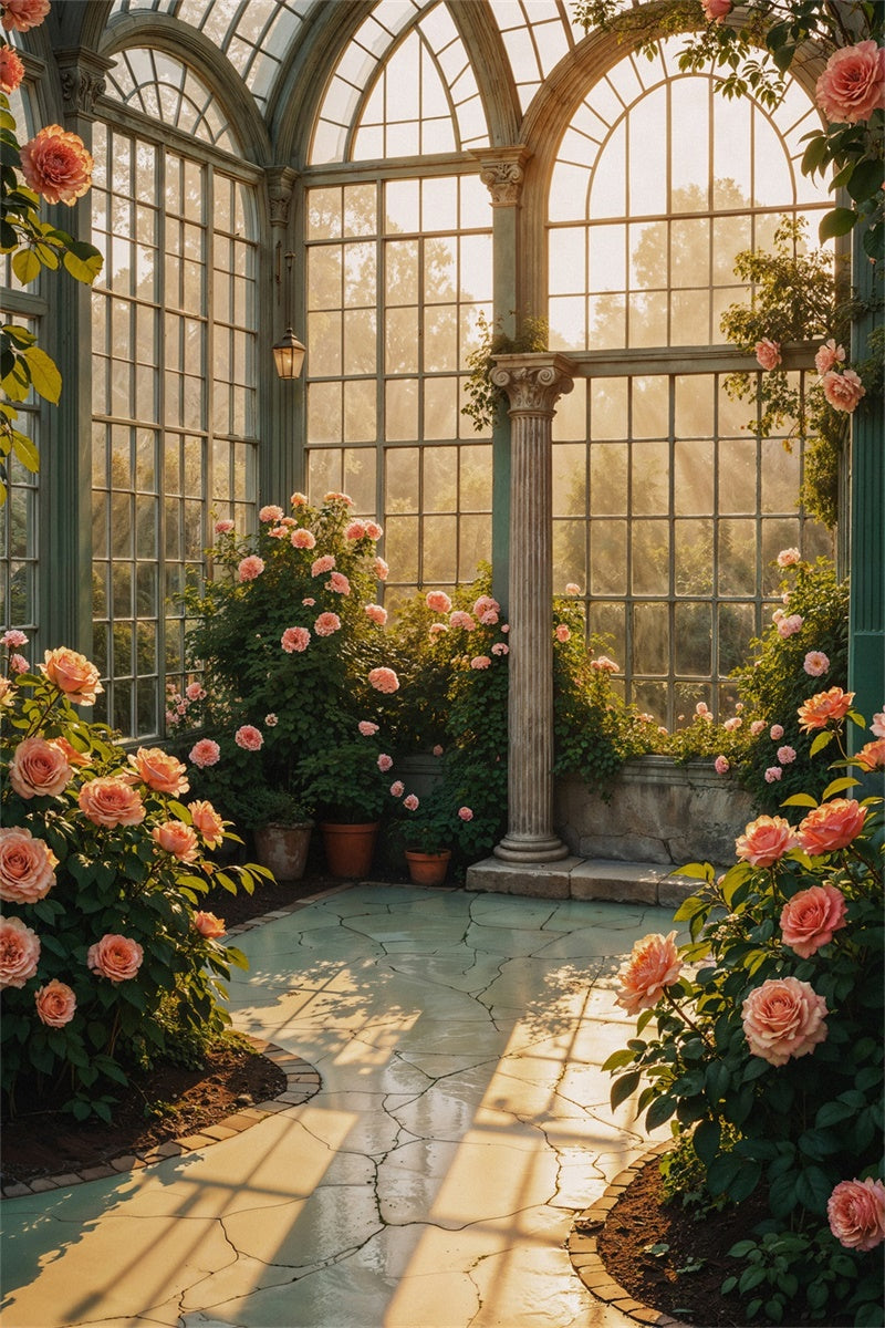 Toile de fond Antique Mur Jardin Floral Pillier Photo Vintage GQ4-339