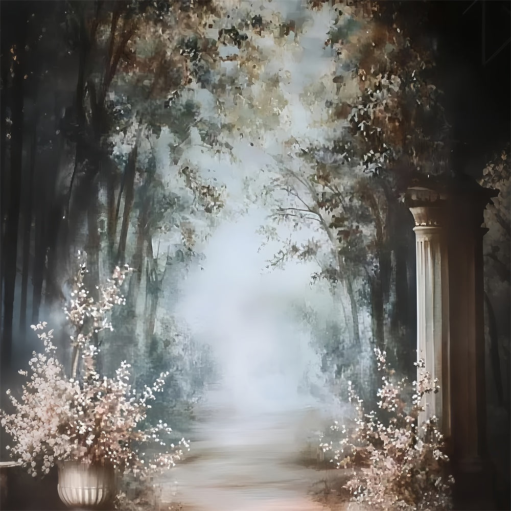 Toile de fond Antique Photo Sentier Jardin Enchanté Vintage GQ4-340