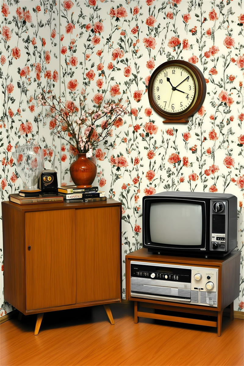 Toile de fond Photo Vintage Pour Photographie Chambre Nostalgique Accent Floral GQ4-343