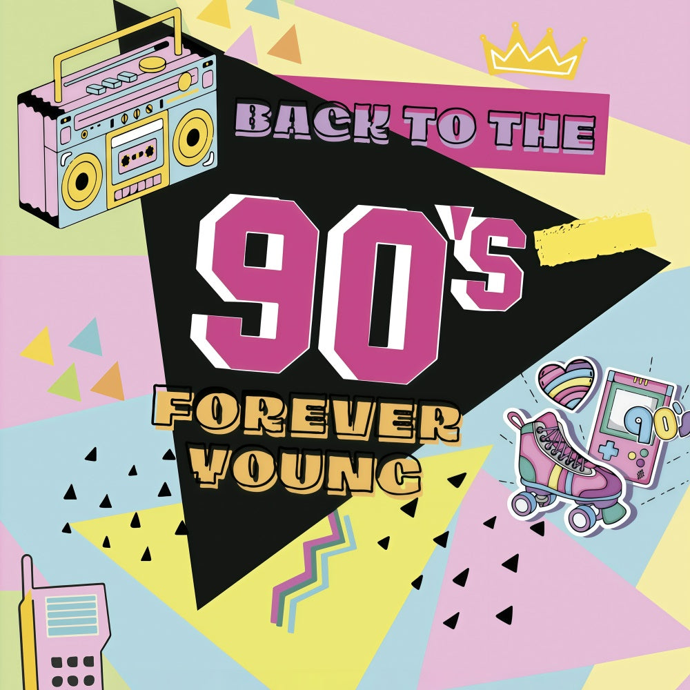 Toile de fond Photo Années 90 Style Skateur Dessin Animé GQ4-359