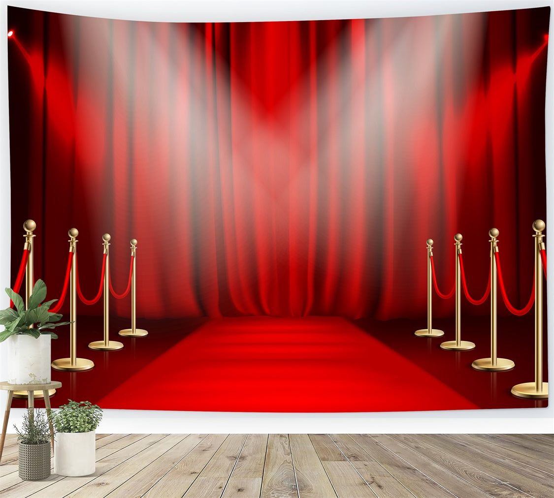 Toile de fond Tapis Rouge Entrée Glamour Tentures Rouges GQ4-81