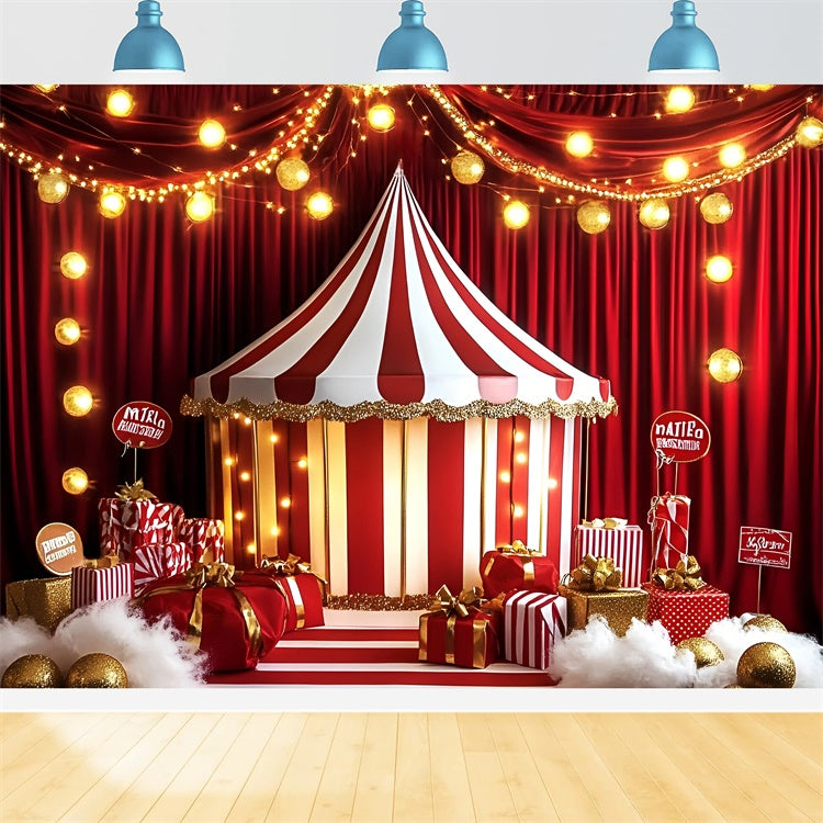 Toile de fond Chapiteau Cirque Scène de Fête Tente Lumineuse GQ5-120