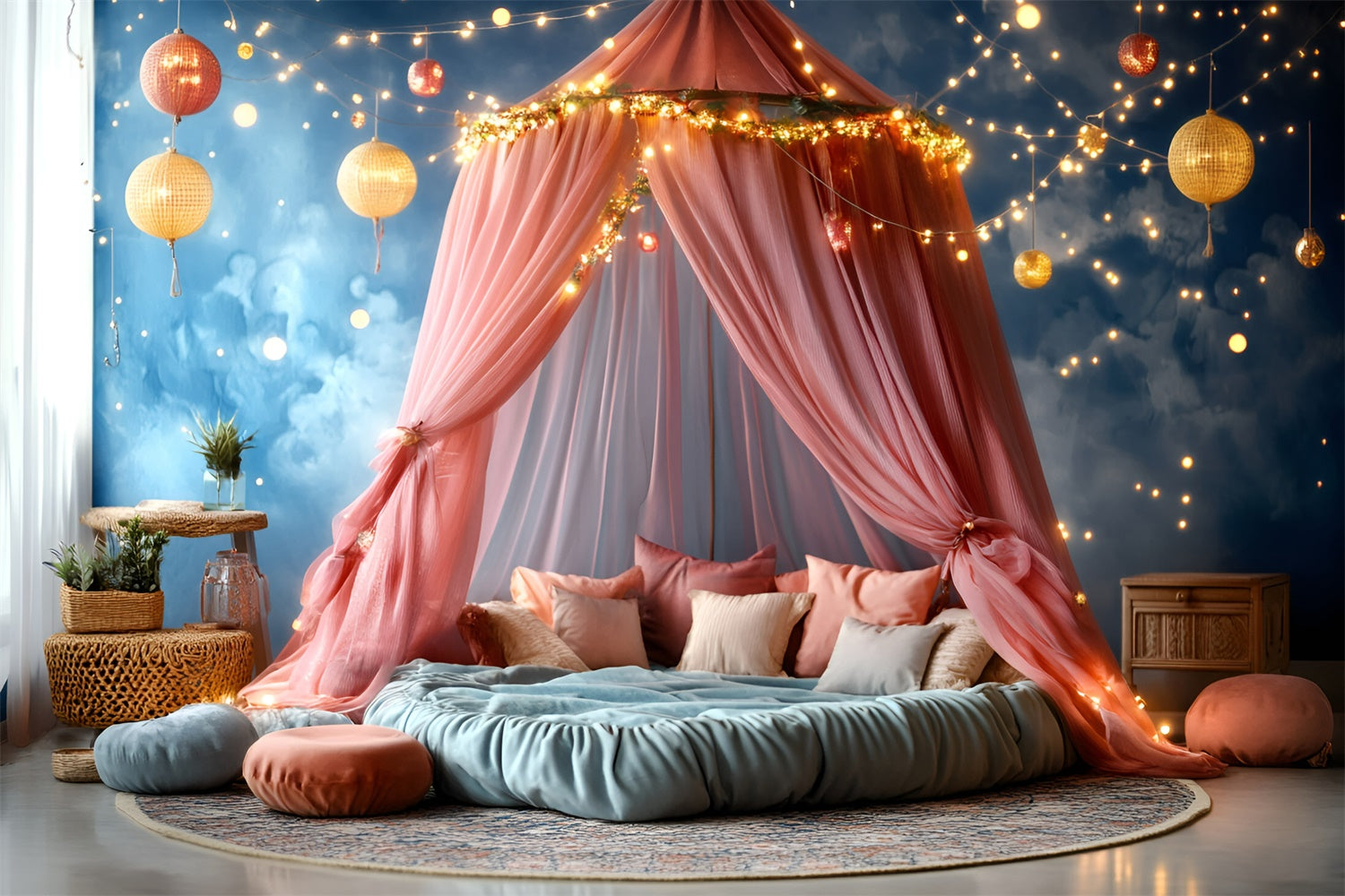 Toile de fond Carnaval Ciel Nuageux Dôme Lumineux GQ5-133