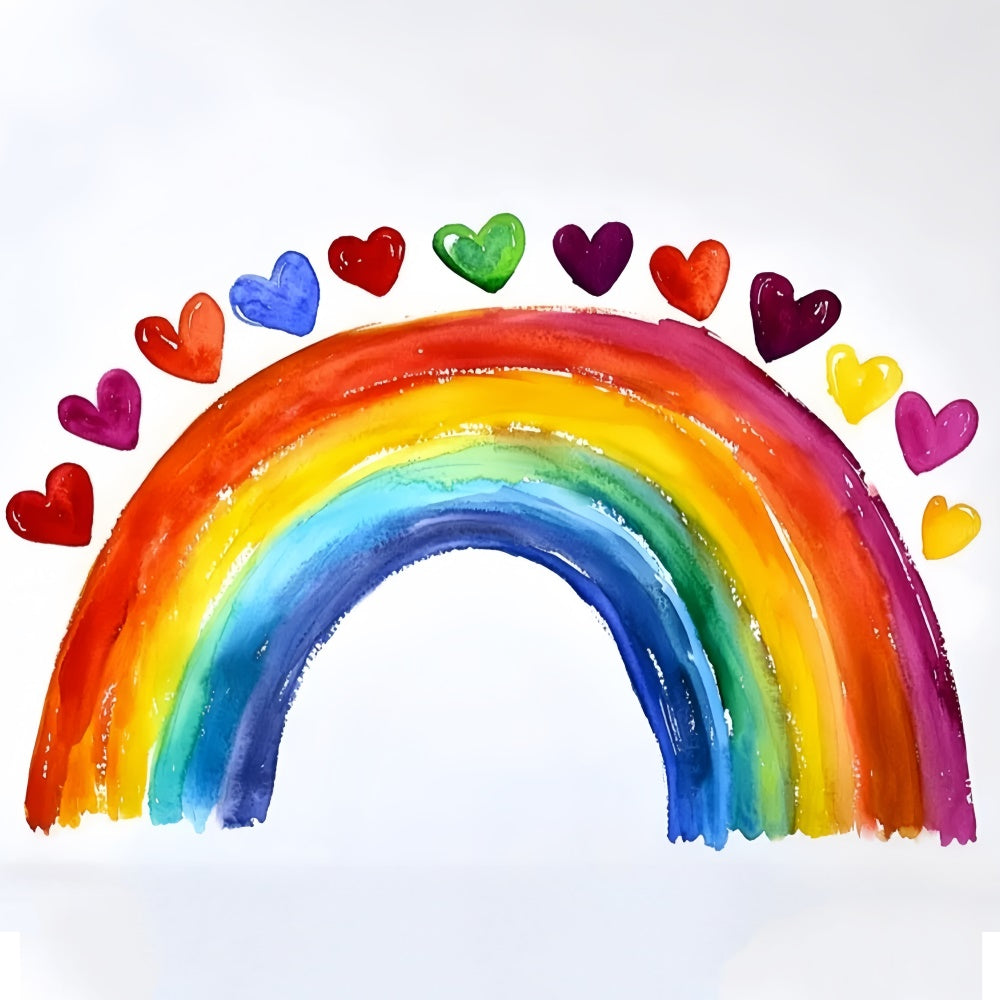 Toile de fond Arc-en-Ciel Cœur Magique Enfants GQ5-143