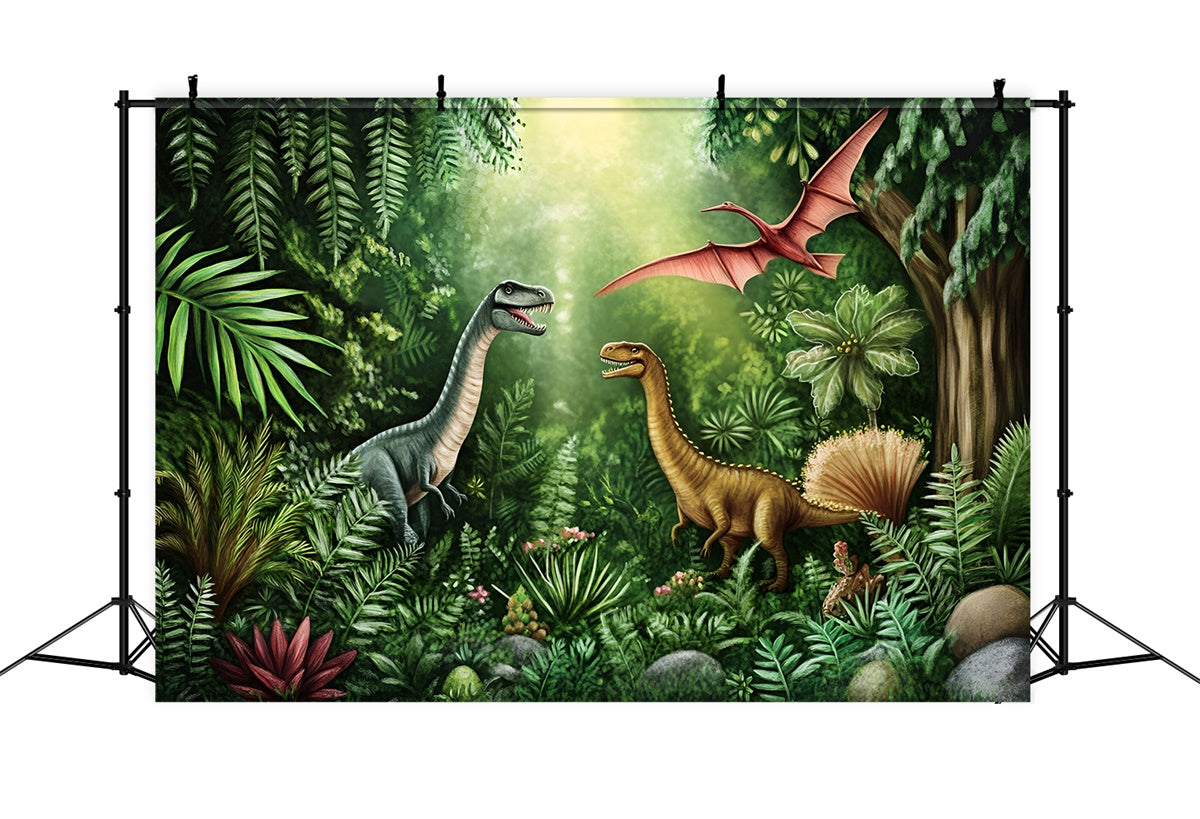 Toile de fond Photographie Enfants Monde Forêt Dino GQ5-146