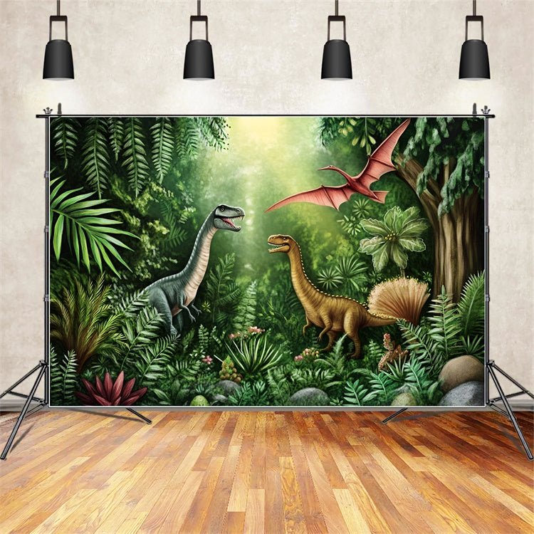 Toile de fond Photographie Enfants Monde Forêt Dino GQ5-146