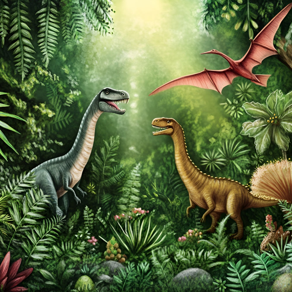 Toile de fond Photographie Enfants Monde Forêt Dino GQ5-146