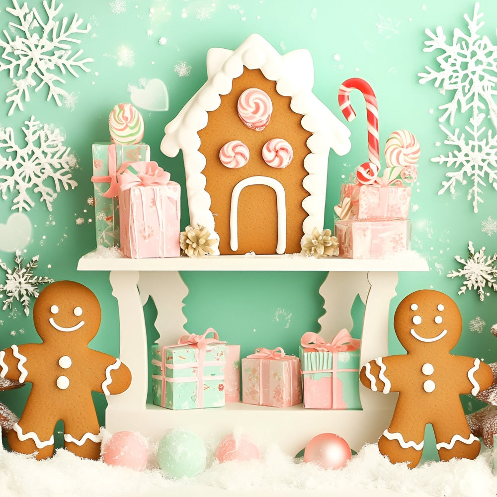 Toile de fond Nouveau-né Boutique Bonbons Noël GQ5-167