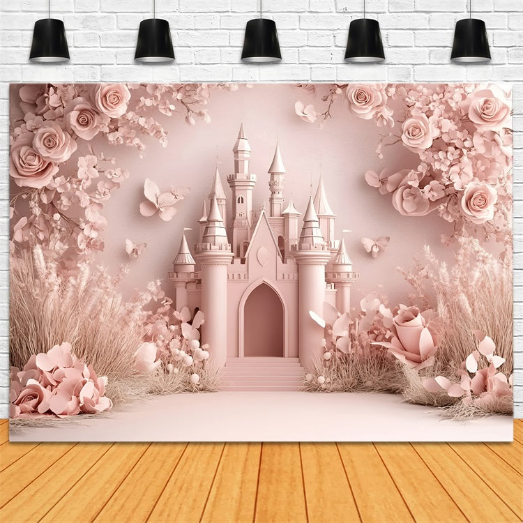 Toile de fond Château Pétales Doux Charme Nouveau-né GQ5-203