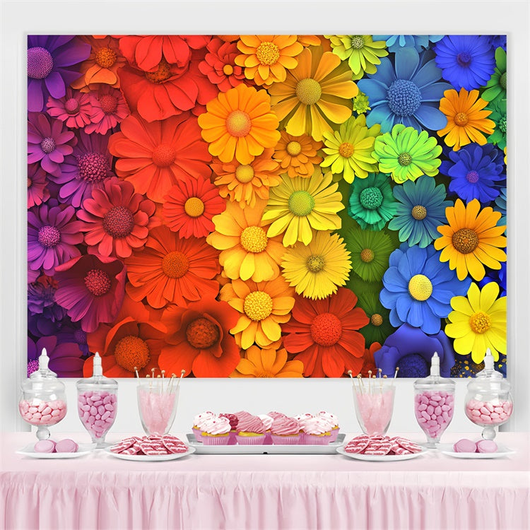 Toile de fond Fierté Célébration Florale Colorée GQ5-231
