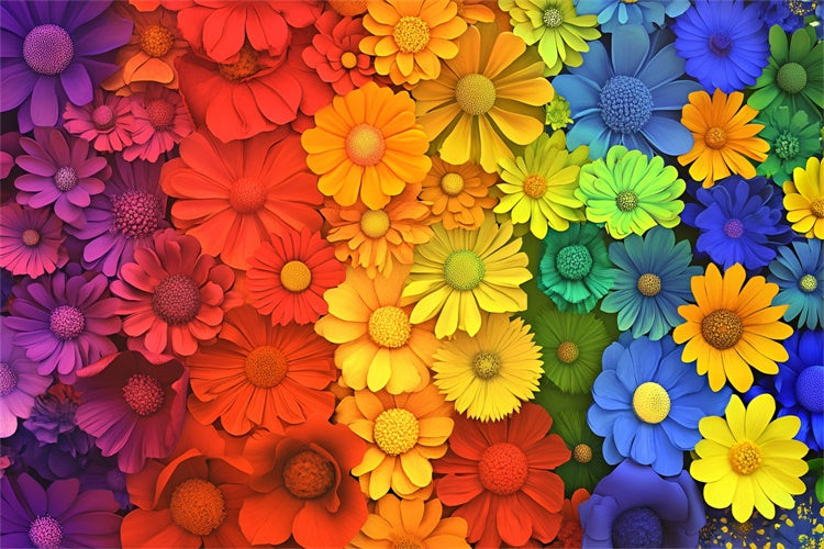 Toile de fond Fierté Célébration Florale Colorée GQ5-231
