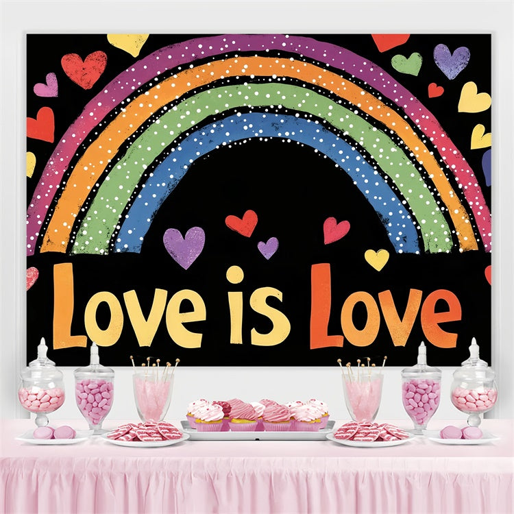 Toile de fond Mois de la Fierté Arche d’Arc-en-Ciel Amour GQ5-236