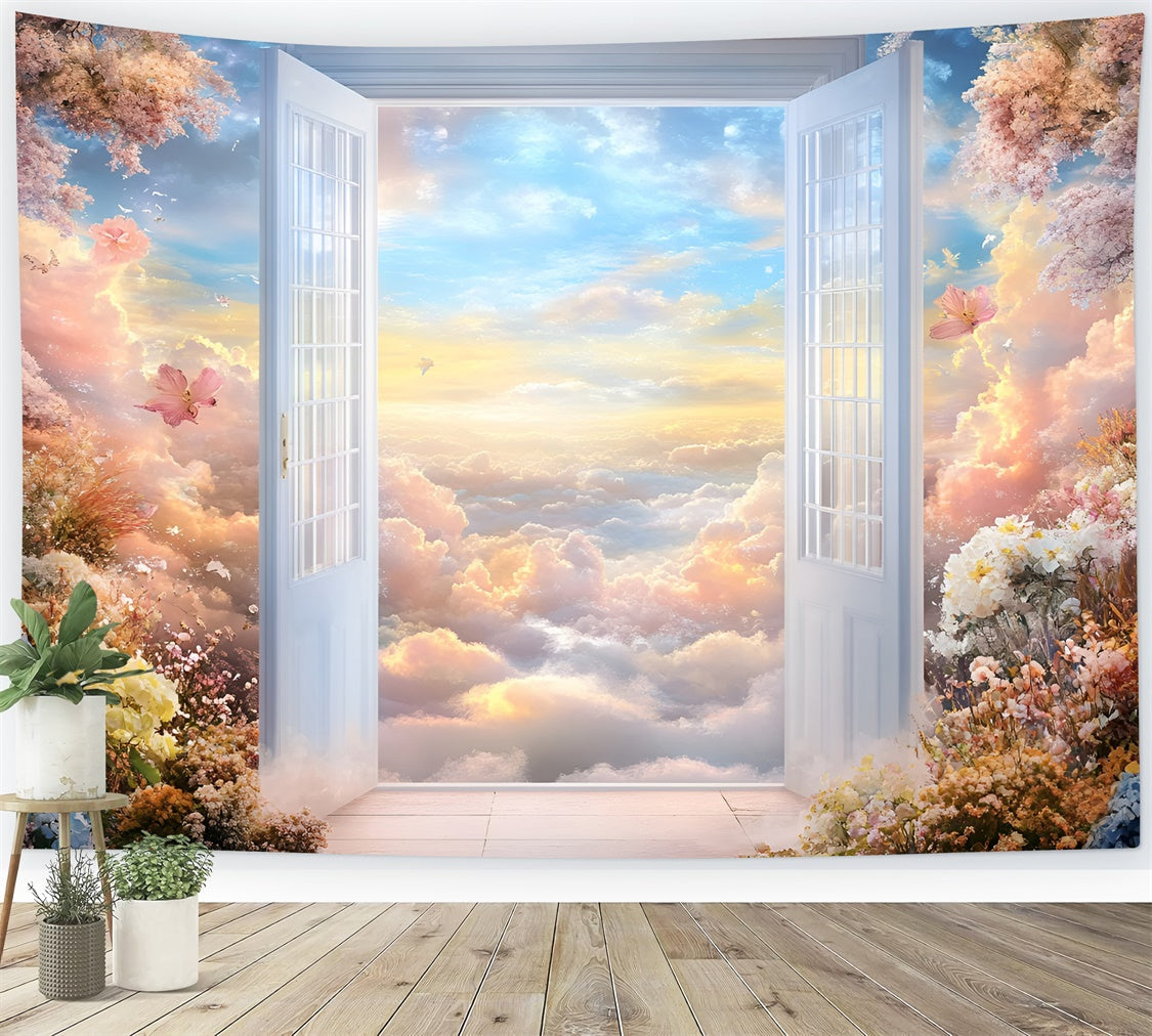 Toile de fond Ciel Pastel Jardin Entrée GQ57-113