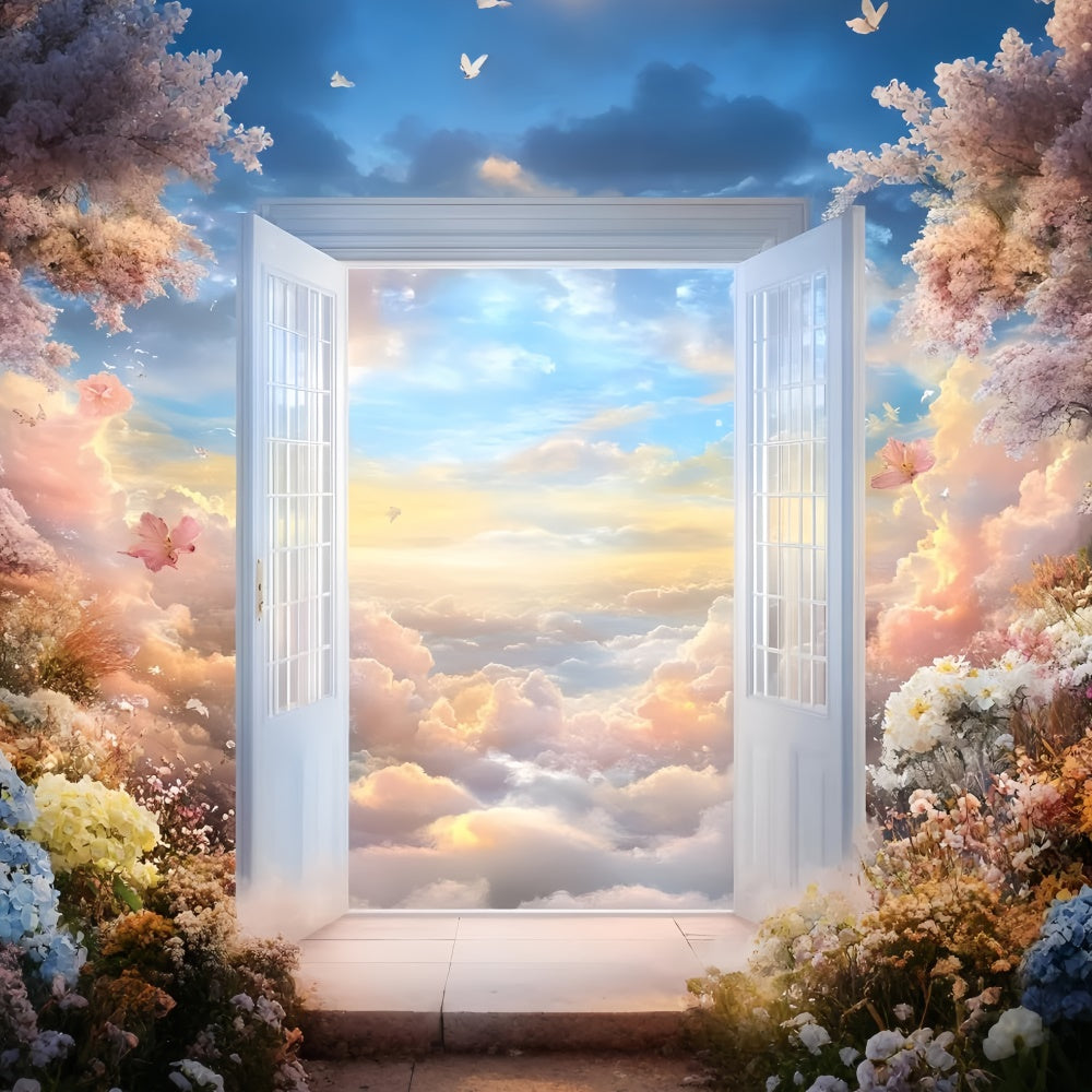 Toile de fond Ciel Pastel Jardin Entrée GQ57-113
