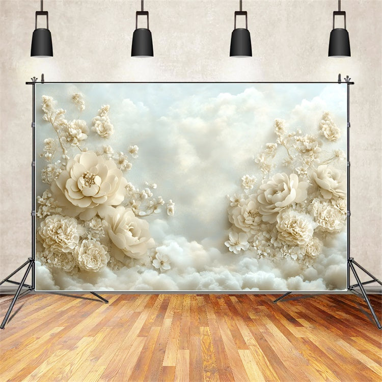 Toile de fond Photo Nuage Fleurs Flottantes Rêve GQ57-121